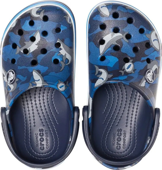 Picture of CROCS otr crocband shark clog navy