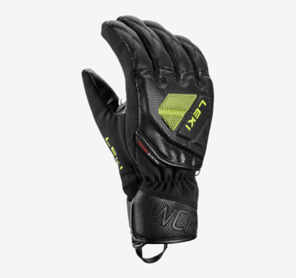 LEKI otr smučarske rokavice 654803701 WCR C-TECH 3D JUNIOR black yellow