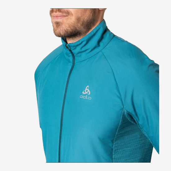 ODLO m tekaška jakna 313912 21024 THE RUN EASY WARM HYBRID JACKET saxony blue