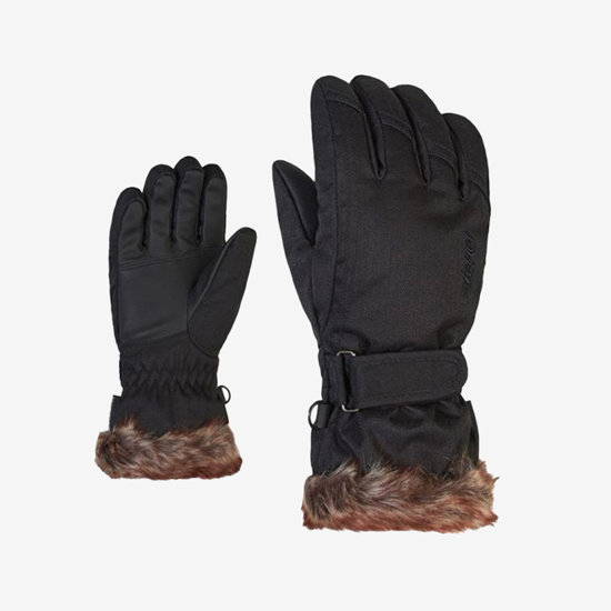 ZIENER otr smučarske rokavice 801938 474 LIM GIRLS black stru