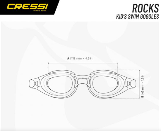 CRESSI otr plavalna očala DE201321 ROCKS blue
