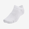 UNDER ARMOUR nogavice 1382611-100 ESSENTIAL 6-PACK NO-SHOW SOCKS white