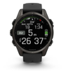 GARMIN športna ura FENIX® 8 010-02903-21 AMOLED sapphire carbon grey DLC titanium with black pebble grey silicone band, 43 mm