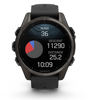 GARMIN športna ura FENIX® 8 010-02903-21 AMOLED sapphire carbon grey DLC titanium with black pebble grey silicone band, 43 mm
