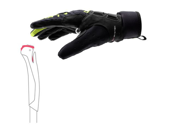 LEKI odr tekaške rokavice 652902301 PRC SHARK black neonyellow