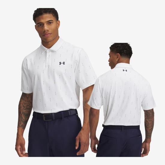 UNDER ARMOUR m golf majica 1383715-101 TEE TO GREEN PRINTED white midnight navy