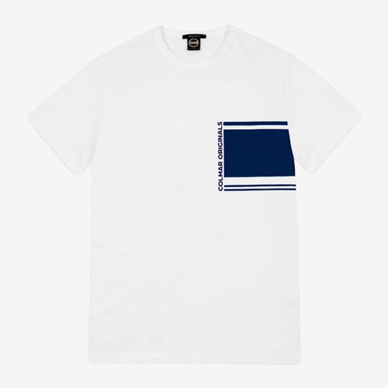 COLMAR m majica 7524 6SH 01A white navy