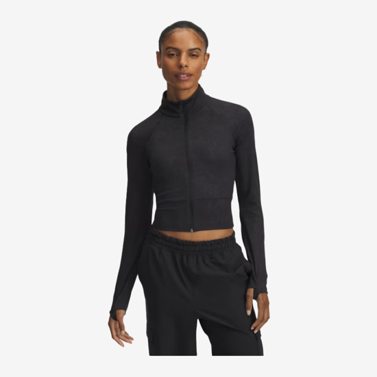 UNDER ARMOUR ž jopica 6007093-001 MERIDIAN SUEDE EFFECT FULL-ZIP black