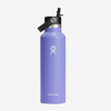 HYDRO FLASK 21 oz STANDARD MOUTH WITH FLEX STRAW CAP S21FS474 621 ml lupine