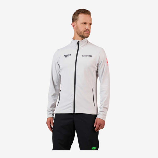 ROSSIGNOL m jopica RLOML01 23Q MEN'S HERO MID LAYER STRETCH JACKET soft grey