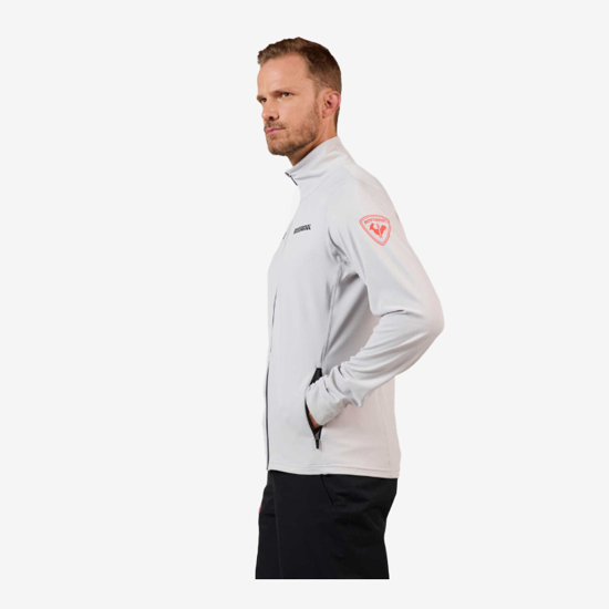ROSSIGNOL m jopica RLOML01 23Q MEN'S HERO MID LAYER STRETCH JACKET soft grey