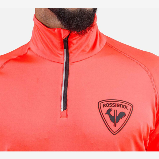 ROSSIGNOL m smučarski puli RLNML14 316 MEN'S HERO CLASSIQUE HALF-ZIP BASELAYER neon red