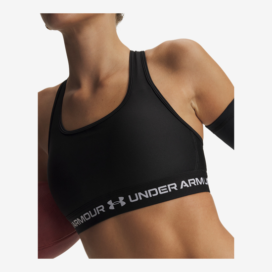 UNDER ARMOUR ž trening top 1361034-011 MID CROSSBACK SPORTS BRA ultimate black white