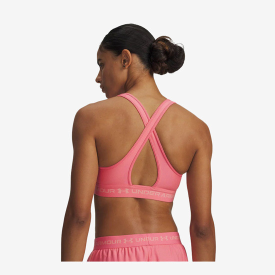 UNDER ARMOUR ž trening top 1361034-601 MID CROSSBACK SPORTS BRA bittersweet pink posh pink