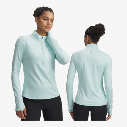 UNDER ARMOUR ž majica 1379349-703 UA QUALIFIER WOMEN'S 1/2 ZIP refresh mint white