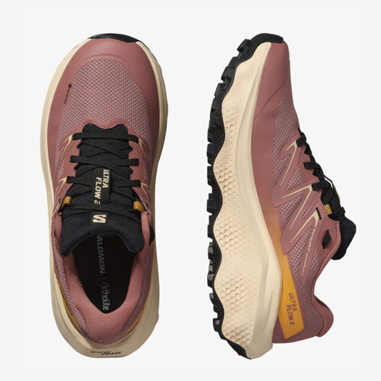 SALOMON ž trail copati 478845 ULTRA FLOW 2 GTX burlwood/tender peach/warm apricot