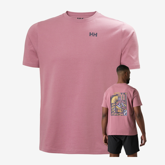 HELLY HANSEN m majica 54600 664 MASSIF GRAPHIC T-SHIRT wildberry