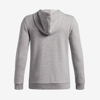 Picture of UNDER ARMOUR otr kapucar RIVAL LIGHTWEIGHT 1/2 ZIP HOODIE mod gray full heather black