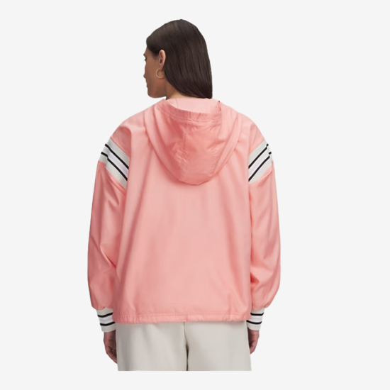 UNDER ARMOUR ž jakna 6009946-603 ICON WOVEN HERITAGE ZIP posh pink white
