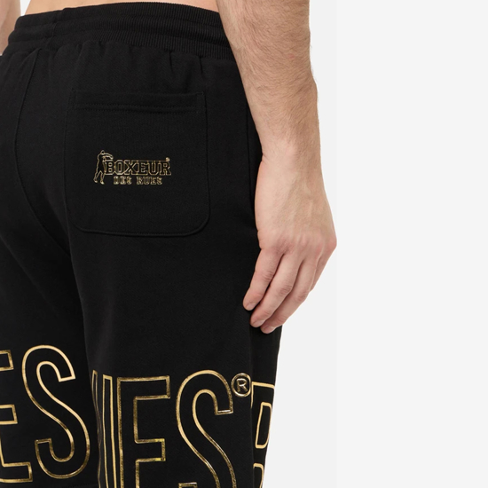 BOXEUR m hlače BXM0100525AZ logo black gold