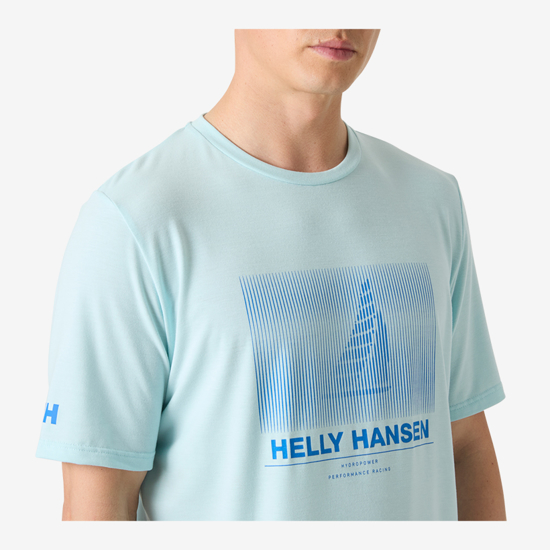 HELLY HANSEN m majica 34419 537 HP RACE GRAPHIC T-SHIRT barely blue