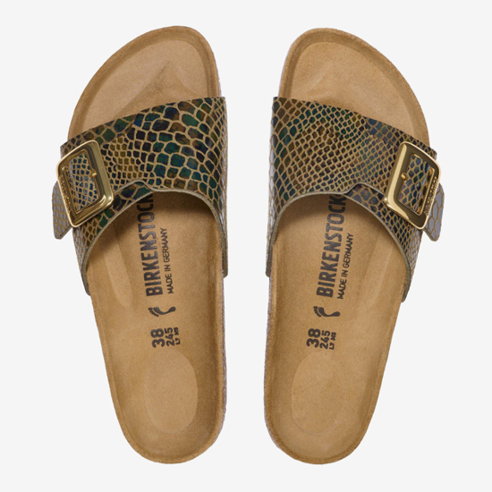 BIRKENSTOCK natikači 1030320 CATALINA -narrow- shiny snake sage