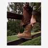 BIRKENSTOCK ž škornji 1030218 UPPSALA ZIP SHEARLING -narrow- dark tea