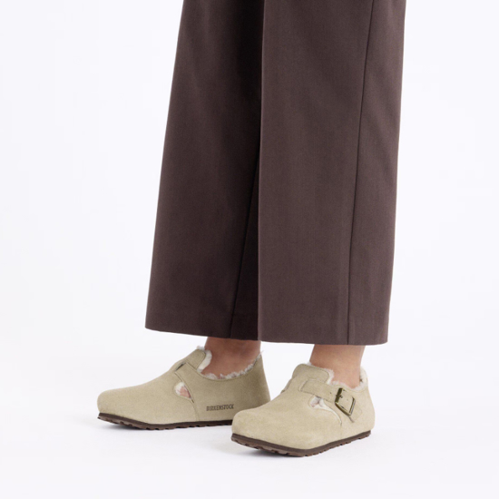BIRKENSTOCK čevlji 1028470 LONDON SHEARLING -narrow- taupe