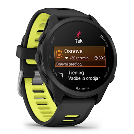 GARMIN športna ura FORERUNNER ® 170 MUSIC 010-03920-10 black with black amp yellow band