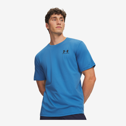 UNDER ARMOUR m majica 326799-430 UA LEFT CHEST LOGO SHORT SLEEVE aegean blue