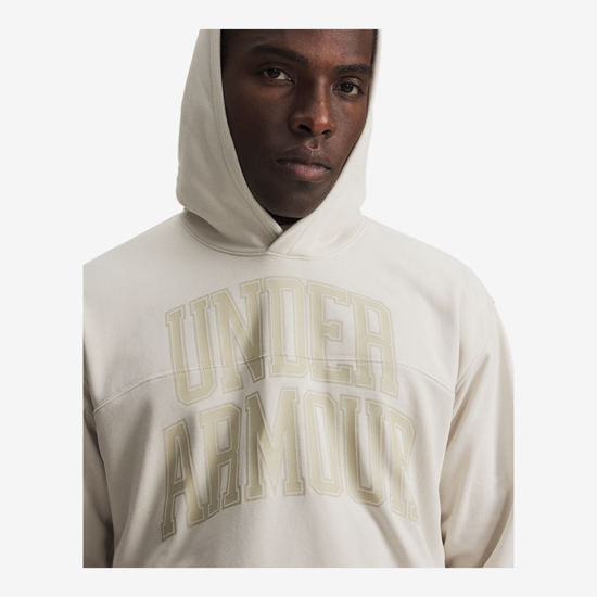UNDER ARMOUR m kapucar 6014686-110 UA RIVAL LIGHTWEIGHT GRAPHIC HOODIE summit white khaki base