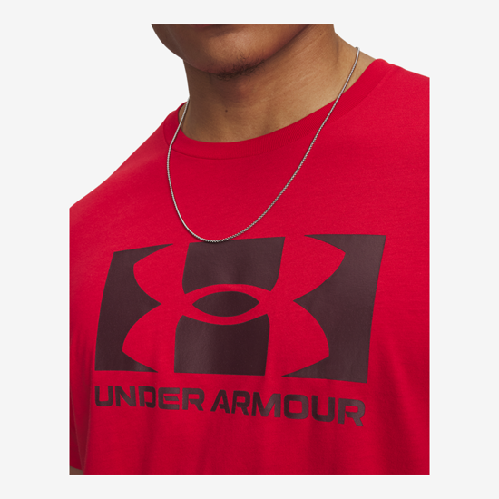 UNDER ARMOUR m majica 6016971-600 CENTER LOGO SHORT SLEEVE red dark maroon