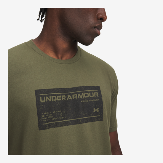 UNDER ARMOUR m majica 6017350-390 UA BOX WORDMARK LABEL SHORT SLEEVE marine OD green black