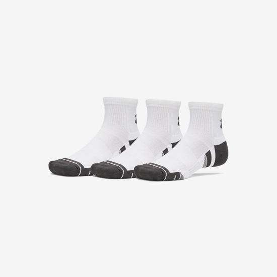 UNDER ARMOUR nogavice 6015138-100 PERFORMANCE TECH 3-PACK QUARTER SOCKS white