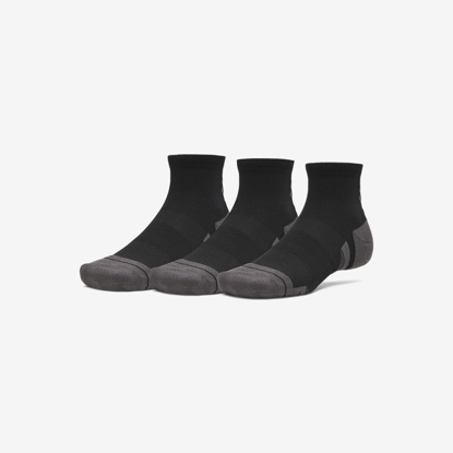 UNDER ARMOUR nogavice 6015138-008 PERFORMANCE TECH 3-PACK QUARTER SOCKS black