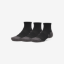 UNDER ARMOUR nogavice 6015138-008 PERFORMANCE TECH 3-PACK QUARTER SOCKS black