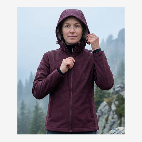 CMP ž softshell  39A5006 C595 MÉLANGE SOFTSHELL JACKET black berry