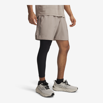 UNDER ARMOUR m hlače 1383356-204 TECH WOVEN WORDMARK SHORTS timberwolf taupe black