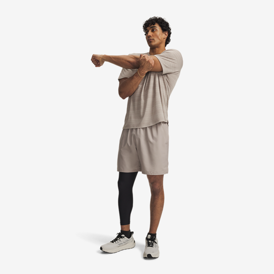 UNDER ARMOUR m hlače 1383356-204 TECH WOVEN WORDMARK SHORTS timberwolf taupe black