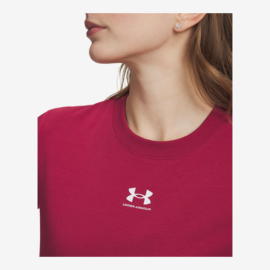 UNDER ARMOUR ž majica 1383648-622 RIVAL CORE SHORT SLEEVE claret white