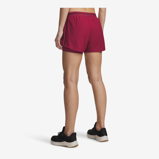 UNDER ARMOUR ž hlače 1389895-622 TECH PLAY UP 2IN1 SHORTS claret ox blood