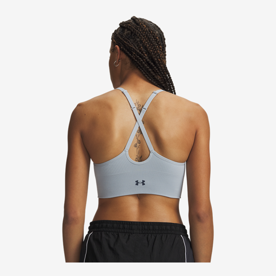UNDER ARMOUR ž trening top 1384417-034 VANISH SEAMLESS LOW SPORTS BRA blue fog gray