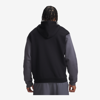 UNDER ARMOUR m kapucar 6014762-008 RIVAL FLEECE STRIPED HOODIE ultimate black gray